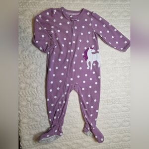 🦄 Carter’s Unicorn Footie Pajamas | 18M | Purple Polka Dots 💜✨